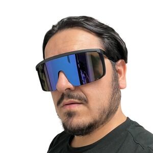 Frameless Sunglasses Shield Visor UV400 Protection Sport Cycling Unisex Lentes‎